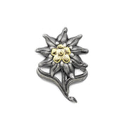 Insignia Edelweiß 'Alpská Protěž' para cazadores de montaña, fijación con dos pasadores