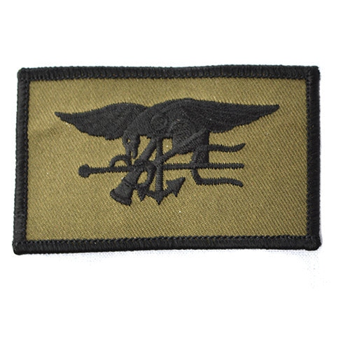 Parche textil NAVY SEALS color oliva 8x5 cm
