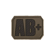 Parche plástico 3D AB+ en velcro verde