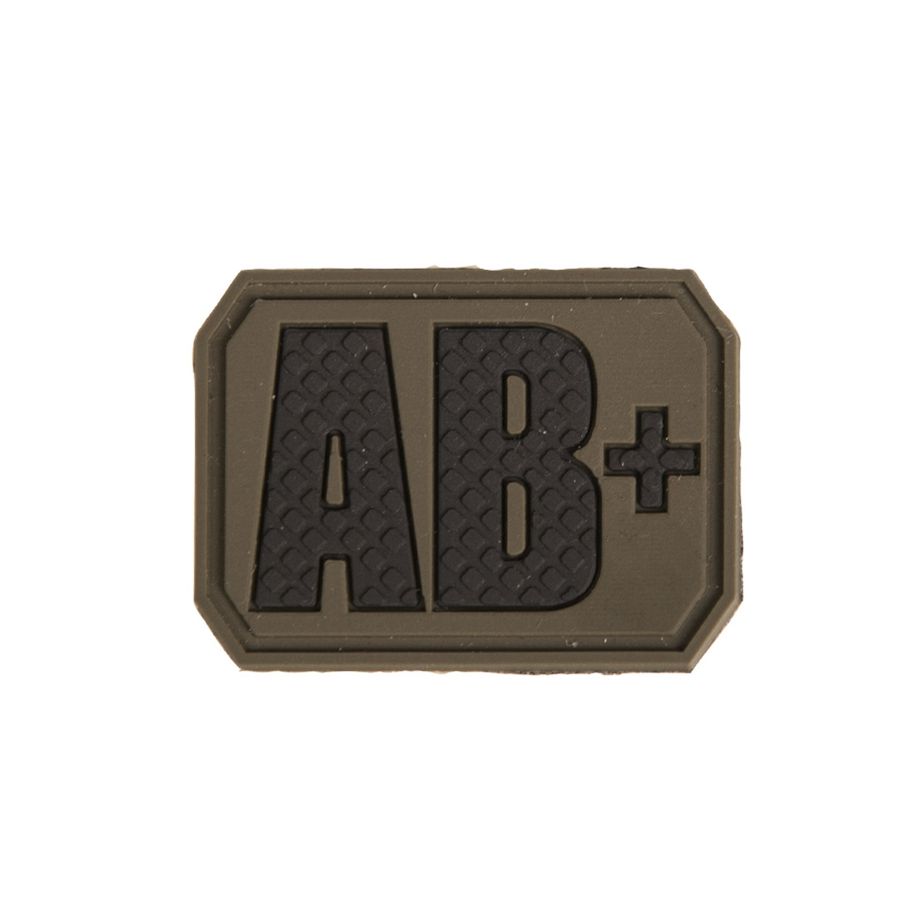 Parche plástico 3D AB+ en velcro verde