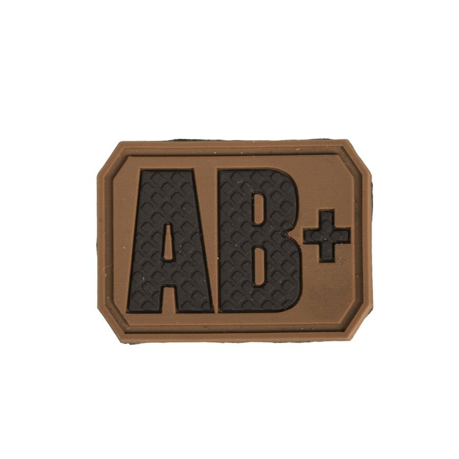 Parche plástico 3D AB+ en velcro verde