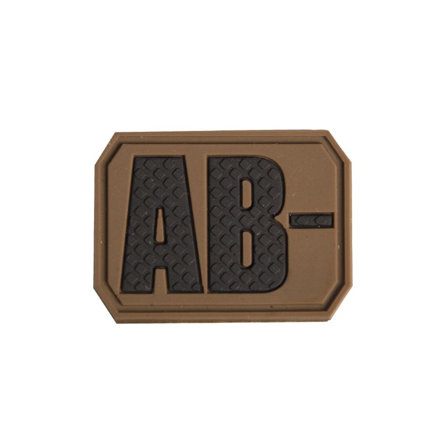 Parche plástico 3D AB+ en velcro verde