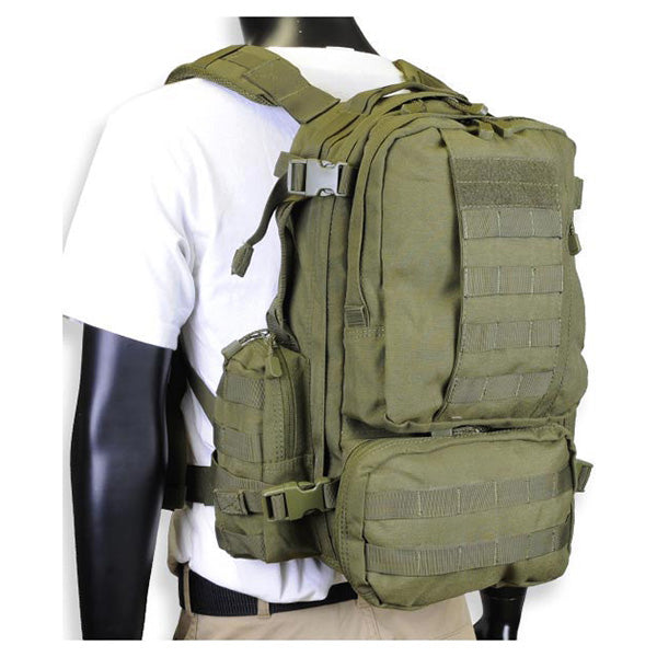 Mochila CONVOY OUTDOOR verde, versión reducida con sistema MOLLE de Condor