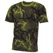 Camiseta infantil manga corta camuflaje patrón 95 les, 100% algodón