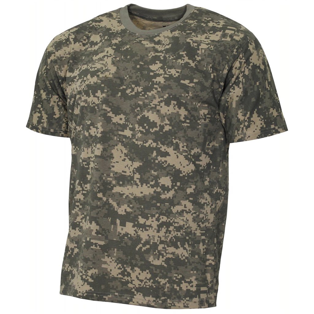Camiseta infantil camuflaje BASIC ACU DIGITAL, estampado de calidad, 100% algodón