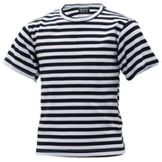 Camiseta marinera infantil manga corta rayas azul marino 100% algodón