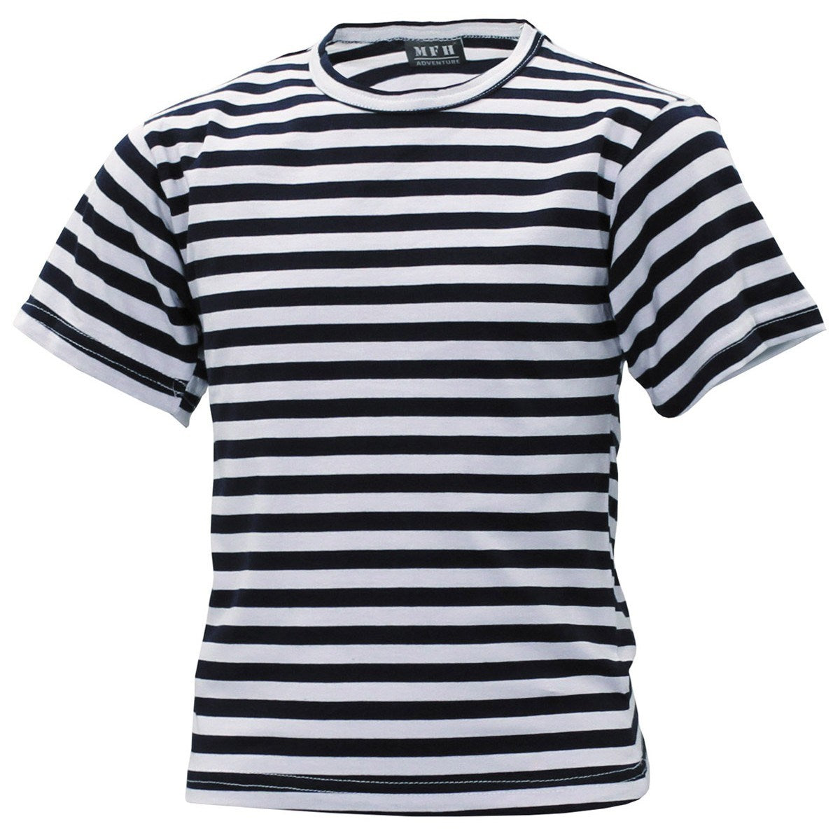 Camiseta marinera infantil manga corta rayas azul marino 100% algodón
