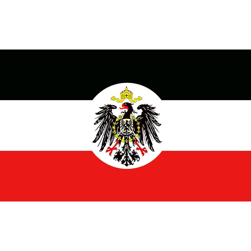 Bandera Alemania con escudo, 150 x 90 cm, 2 ojales metalicos, 100% poliester