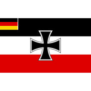 Bandera Alemania con cruz 150 x 90 cm en poliester con dos ojales metalicos