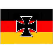Bandera de Alemania con cruz, 150 x 90 cm, 2 ojales metálicos