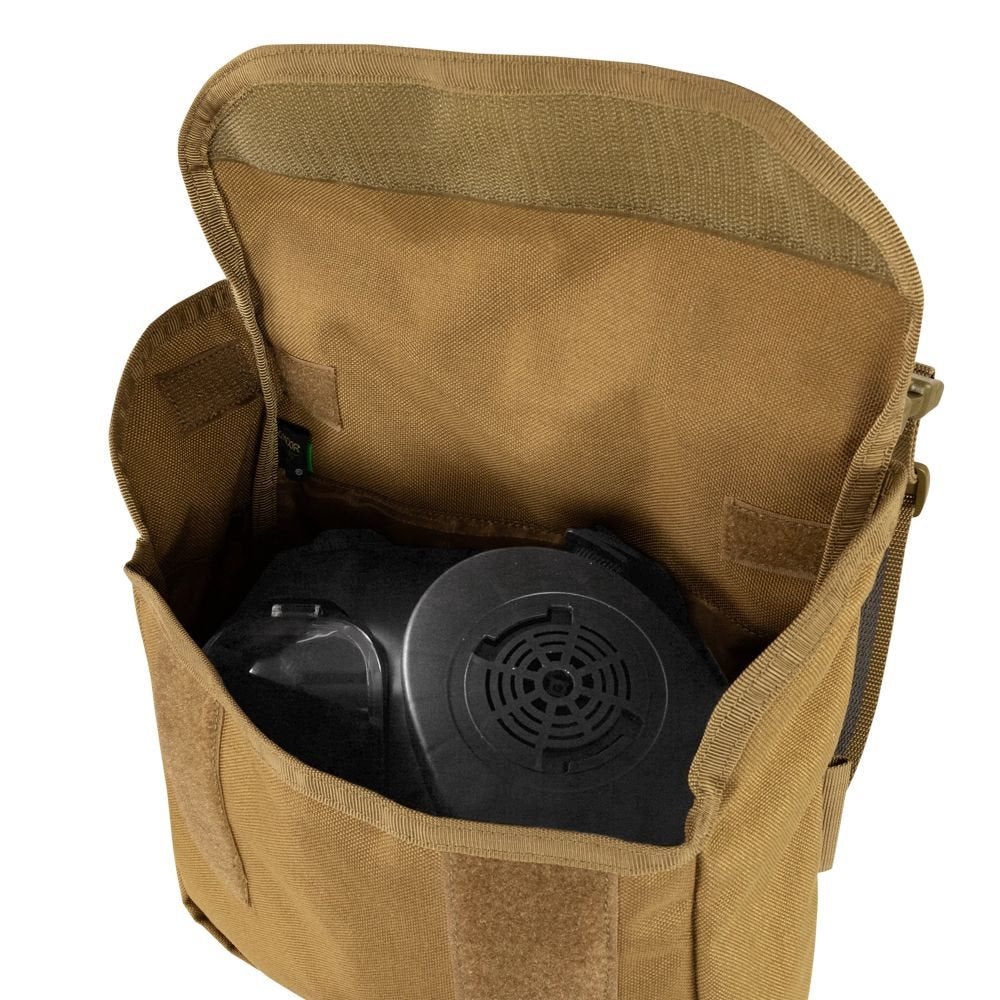 Funda RIG muslera verde para máscara antigás de Condor Outdoor, compatible MOLLE/PALS