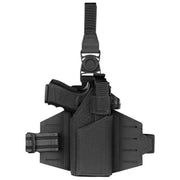 Funda muslo para pistola LCS RDS negra, ajustable, con soporte para linterna o láser