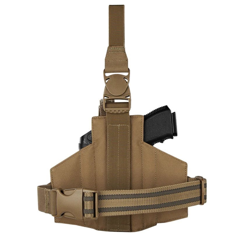 Funda muslo para pistola LCS RDS negra, ajustable, con soporte para linterna o láser