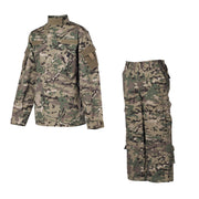 Conjunto infantil camuflado ACU, pantalón y blusa en 100% algodón rip-stop con múltiples bolsillos