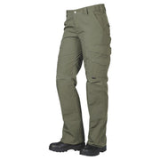 Pantalones tacticos mujer 24-7 Pro Flex rip-stop verdes con multiples bolsillos y refuerzos elasticos