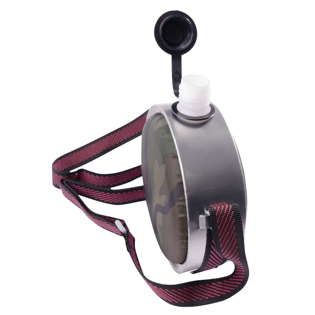 Cantimplora WESTERN MINI con funda lateral de tela y correa de hombro