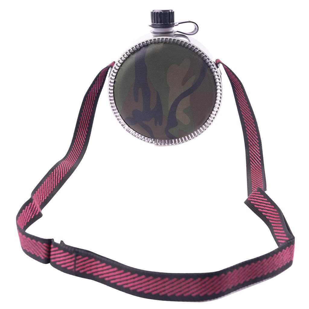 Cantimplora WESTERN MINI con funda lateral de tela y correa de hombro
