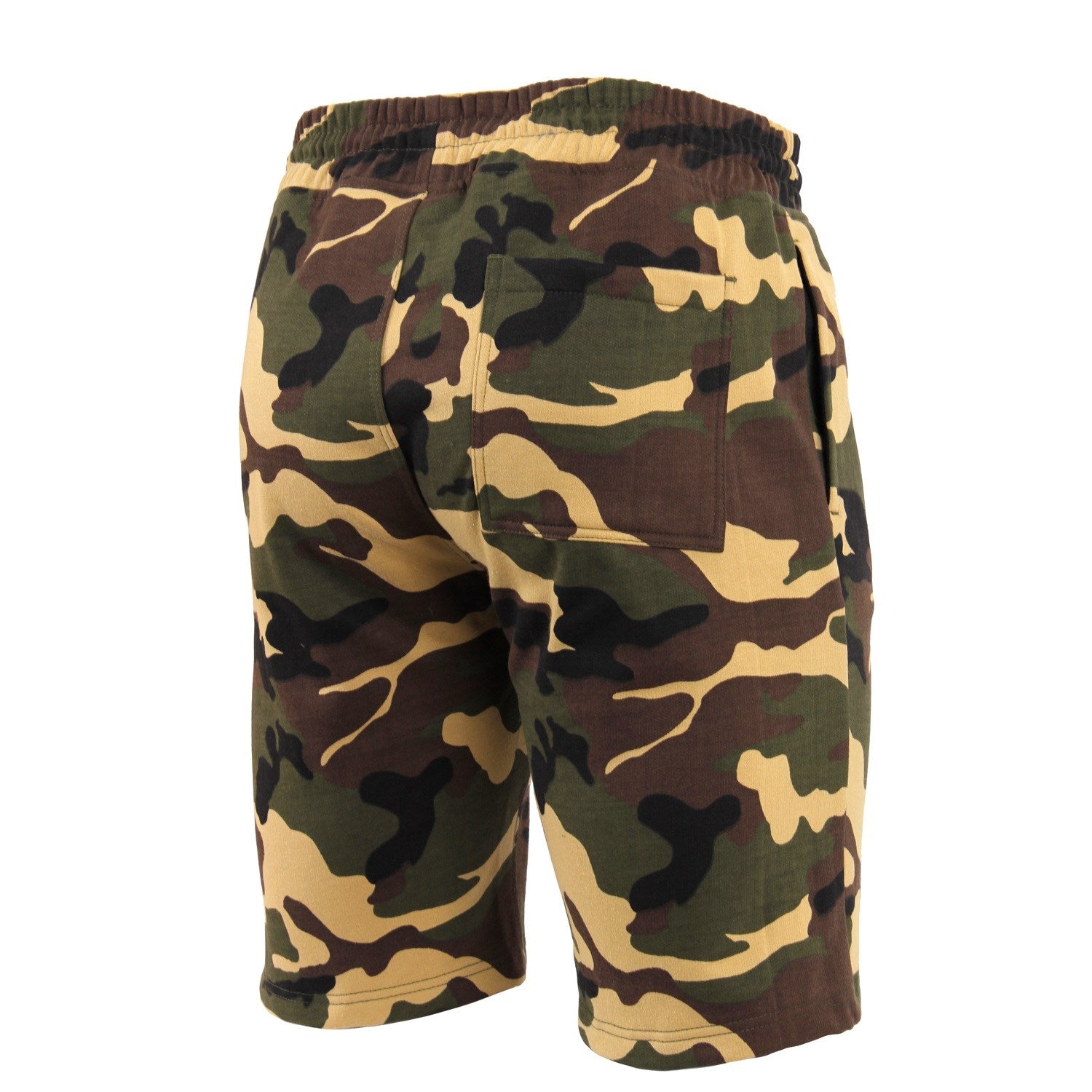 Shorts para tiempo libre en mezcla poliéster y algodón, con cordón y bolsillos