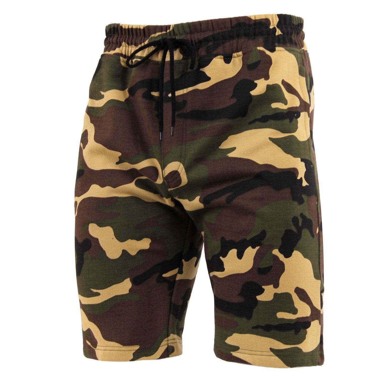 Shorts para tiempo libre en mezcla poliéster y algodón, con cordón y bolsillos