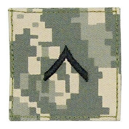 Parche de rango VELCRO PRIVATE ARMY ACU DIGITAL, aprox. 5x5 cm, rip-stop, camuflaje UCP-ACU, respaldo de velcro