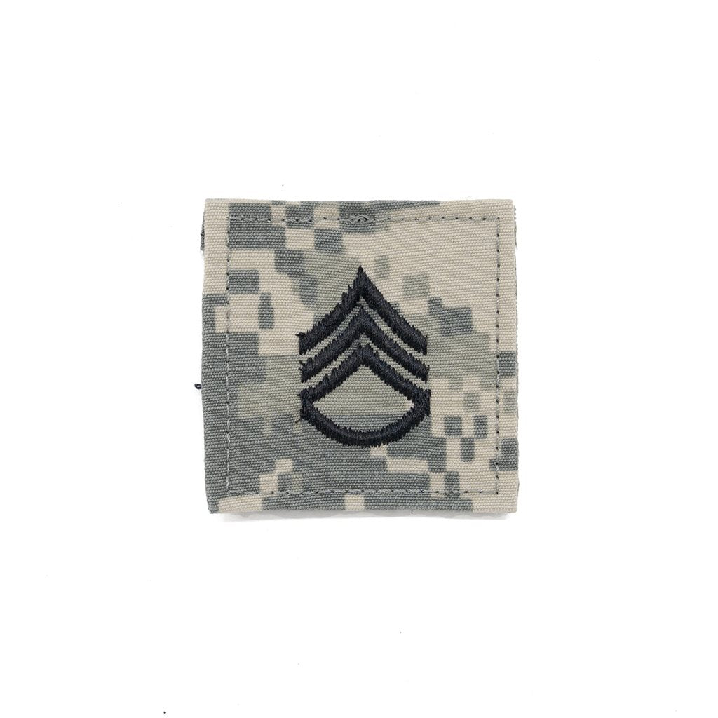 Parche de rango STAFF SGT con velcro, camuflaje ACU UCP, rip-stop, 5x5 cm