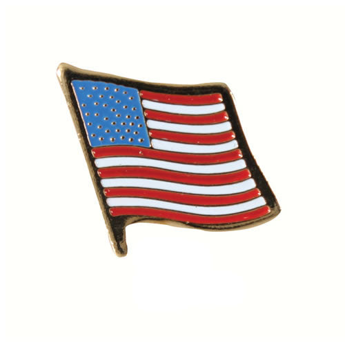 Insignia dorada con la bandera de Estados Unidos