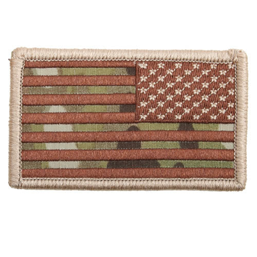 Parche textil bandera EEUU reversible 8,5 x 4,5 cm con velcro