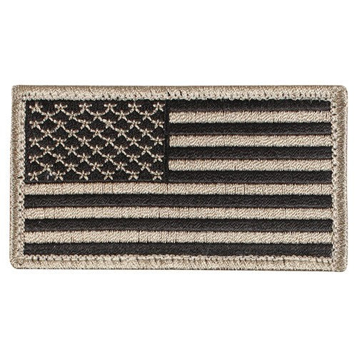 Parche textil con la bandera de EE. UU. 8,5 x 4,5 cm negro/khaki con velcro