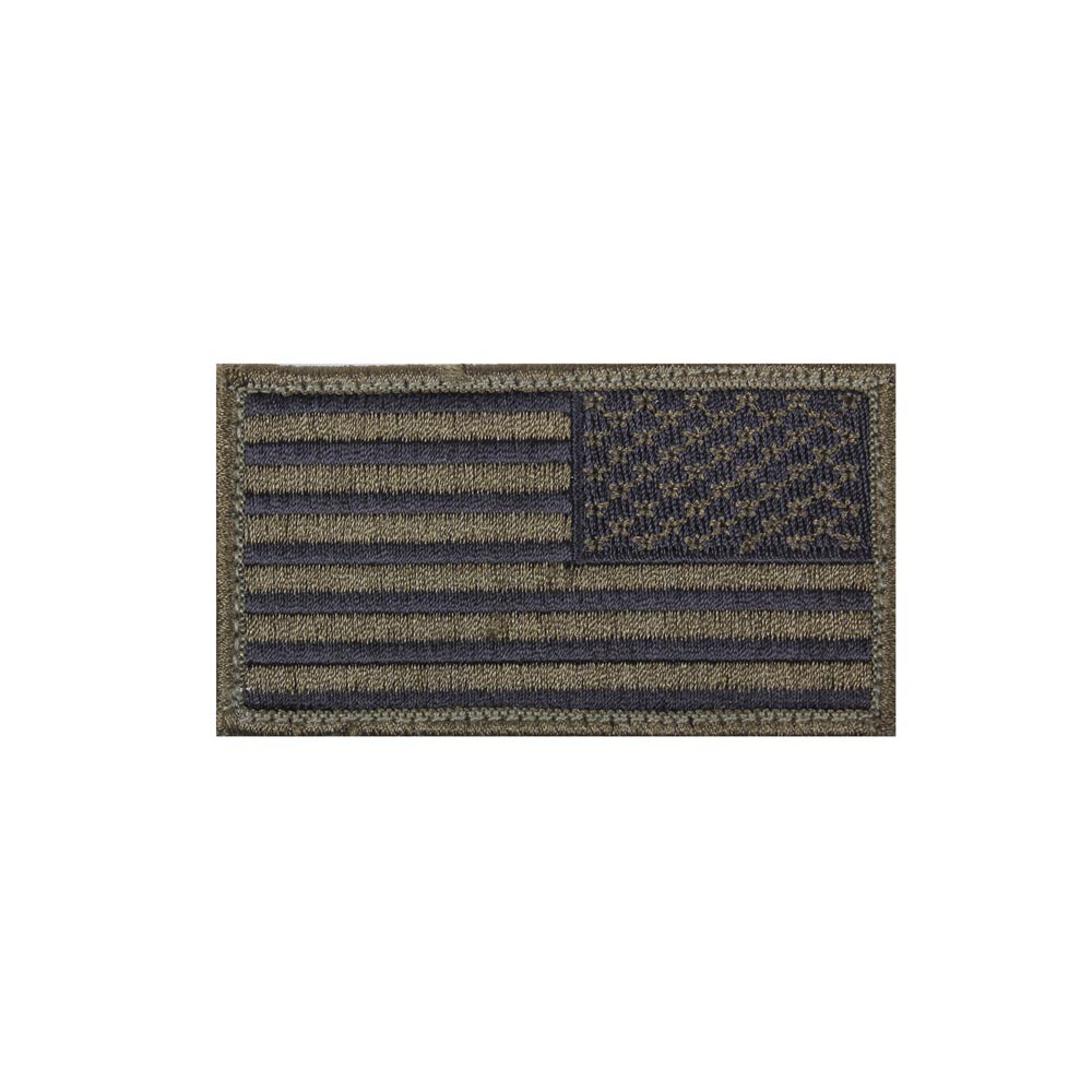 Parche bandera EE. UU. 8,5 x 4,5 cm reverso negro/verde con velcro
