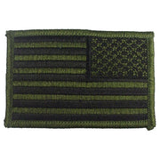 Parche textil bandera EE. UU. reverso 7,5x5 cm verde-negro con capa termoadhesiva