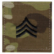 Parche de rango Sergeant E-5 con velcro en camuflaje OCP, 5 x 5 cm, rip-stop, oficial US Army