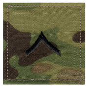 Parche de rango Private E-2 OCP con velcro, aprox. 5x5 cm, rip-stop, certificado US Army