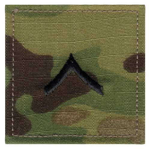 Parche de rango Private E-2 OCP con velcro, aprox. 5x5 cm, rip-stop, certificado US Army