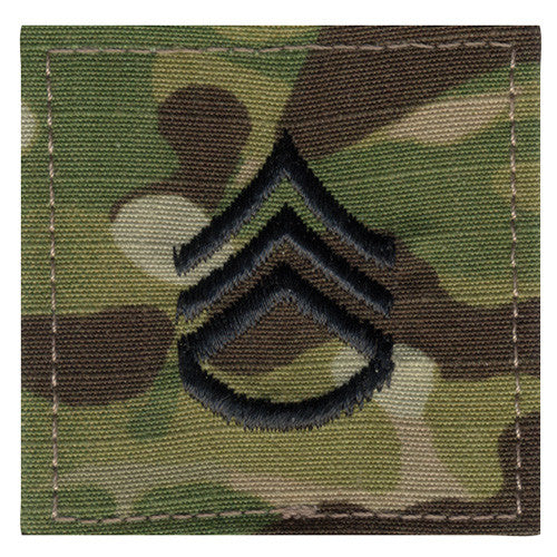 Parche de rango Staff Sergeant E-6 con velcro, camuflaje OCP, rip-stop, aprox. 5x5 cm