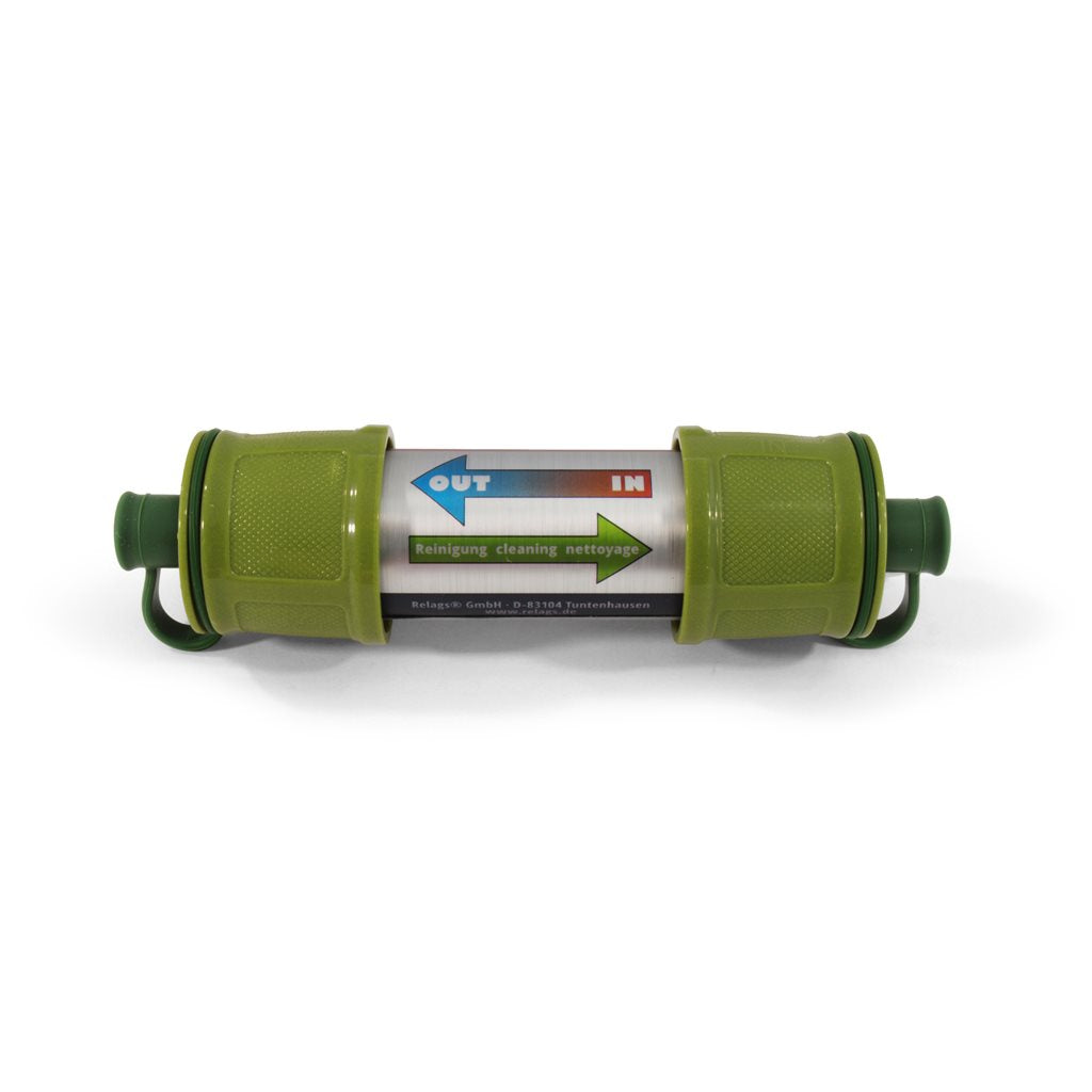 Kit de paja filtrante con botella plegable y manguera