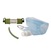 Kit de paja filtrante con botella plegable y manguera