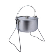 Caldero HORDEN de acero inoxidable 304, 10 L, Ø 30 cm x 13 cm, doble asa y patas