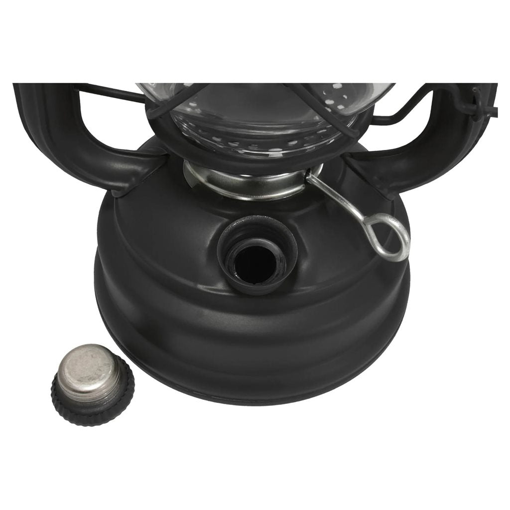 Lámpara de petróleo Hurricane negra 25 cm