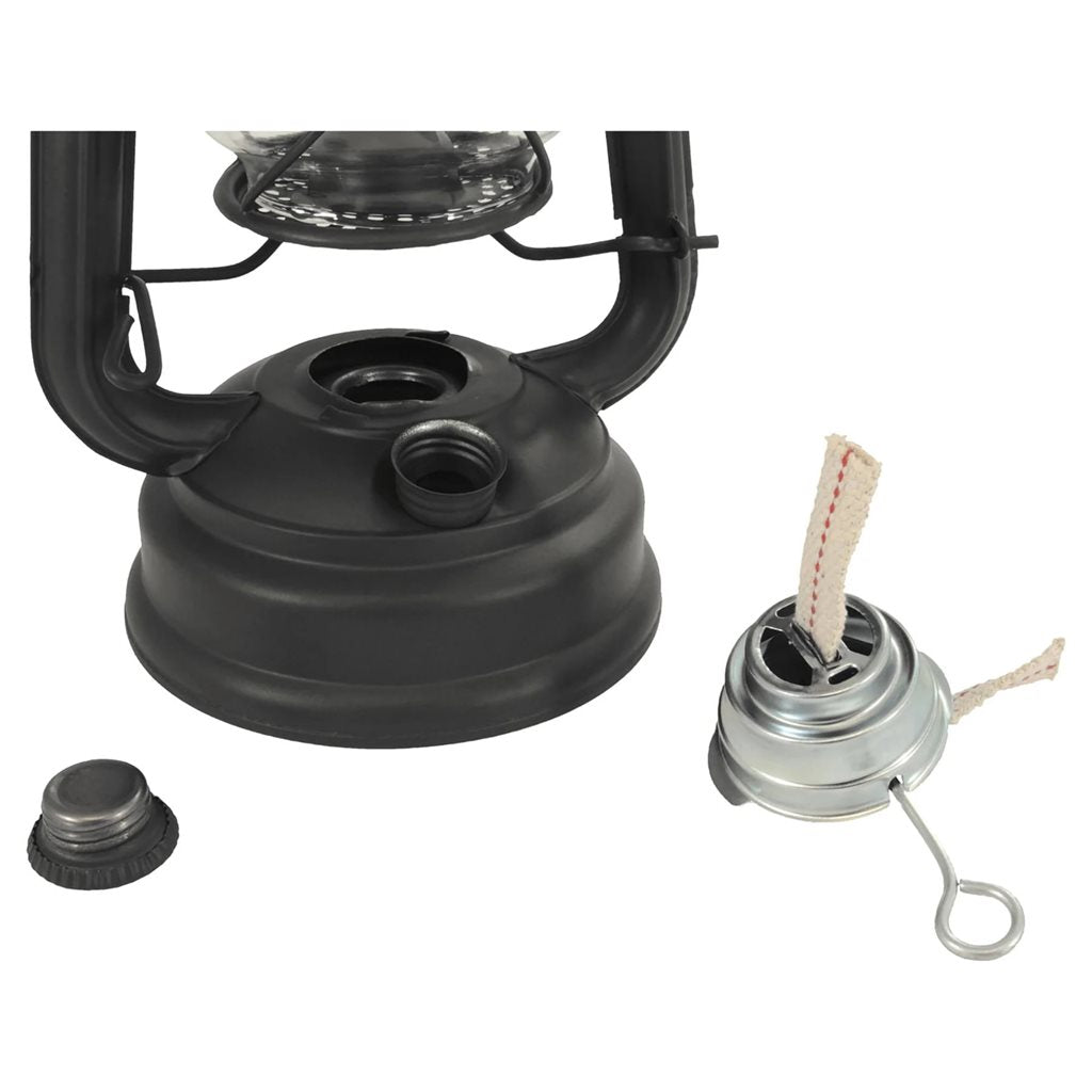 Lámpara de petróleo Hurricane negra 25 cm