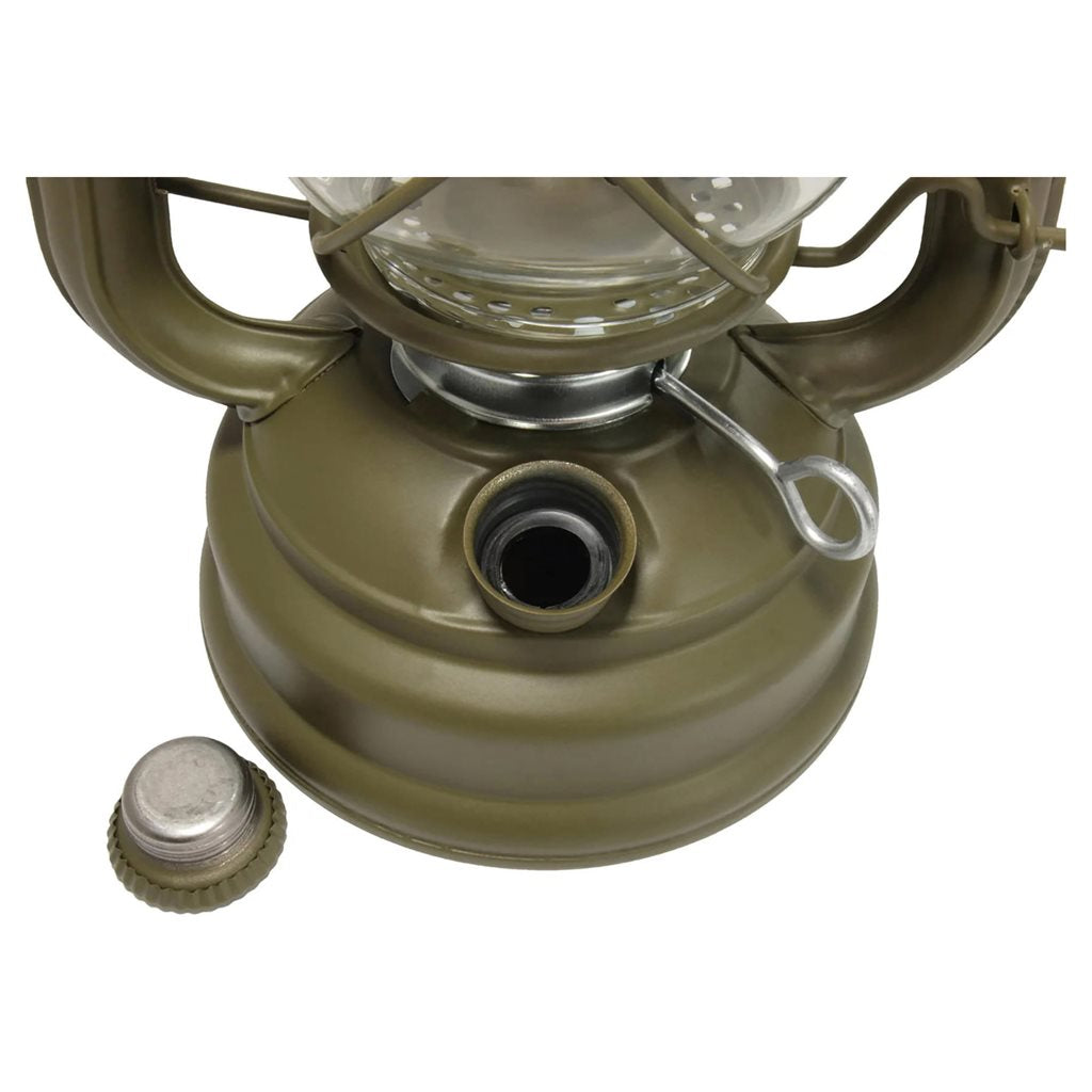Lámpara de petróleo Hurricane verde mate 25 cm