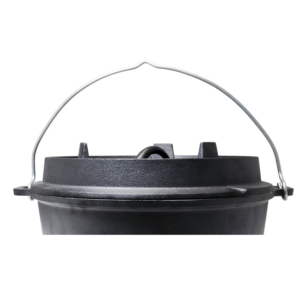 Olla de hierro fundido GRAPEN 12 L - Dutch Oven apta para fuego directo y cocciones uniformes