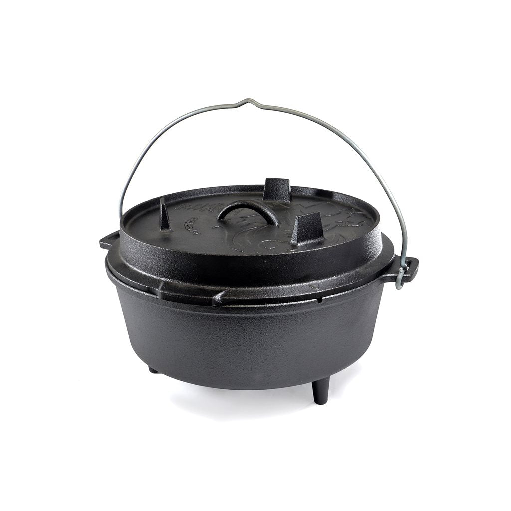 Olla de hierro fundido GRAPEN 4,5 L sobre fuego
