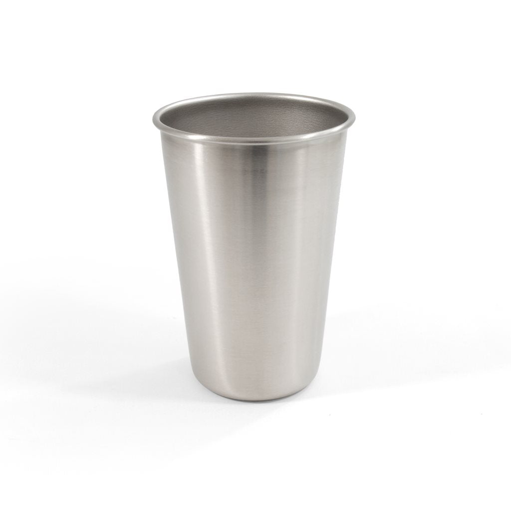 Set de 4 vasos de acero inoxidable LIVINGSTONE, 475 ml, 2 negros y 2 plateados, apilables