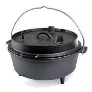 Olla de hierro fundido GRAPEN 12 L - Dutch Oven apta para fuego directo y cocciones uniformes