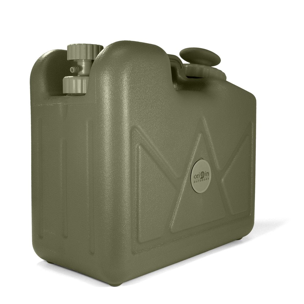 Bidón filtrante Jerrycan 15l verde con bomba manual y filtros de membrana y carbón activo