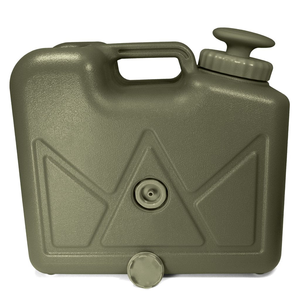Bidón filtrante Jerrycan 15l verde con bomba manual y filtros de membrana y carbón activo