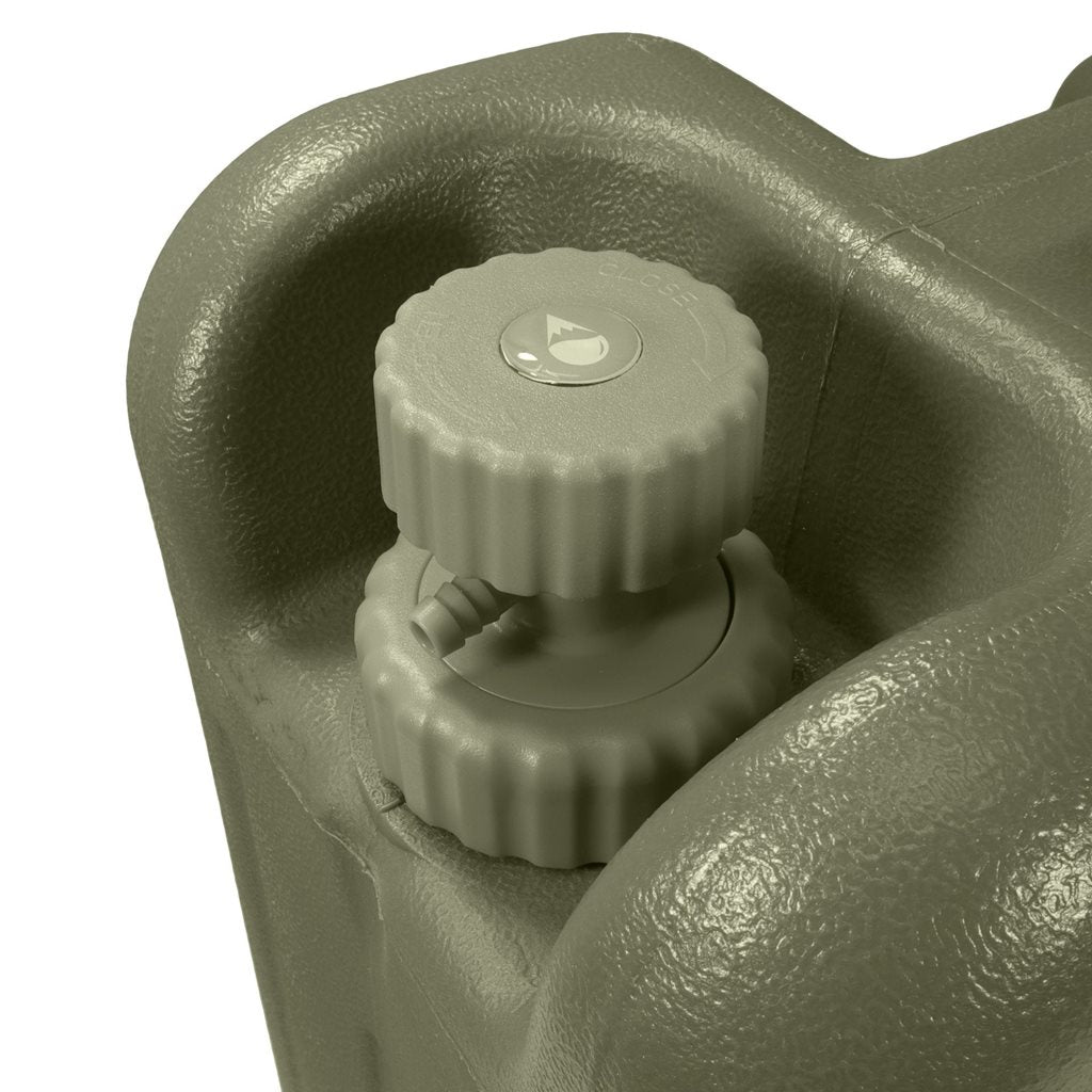 Bidón filtrante Jerrycan 15l verde con bomba manual y filtros de membrana y carbón activo