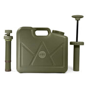 Bidón filtrante Jerrycan 15l verde con bomba manual y filtros de membrana y carbón activo
