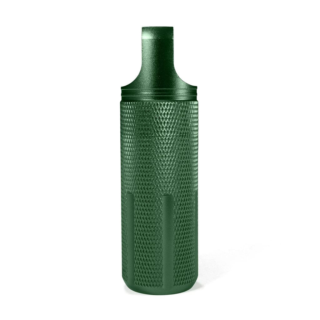 Estuche impermeable de aluminio verde para objetos pequeños (billetes, medicinas, kit de costura)