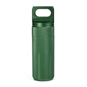 Estuche impermeable de aluminio verde para objetos pequeños (billetes, medicinas, kit de costura)